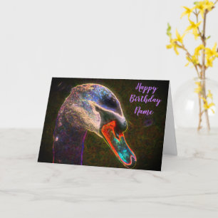 Regal Svan Fantasy Art Birthday Kort
