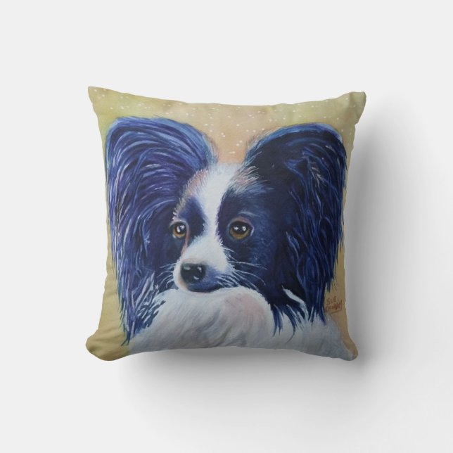 REGAL SVART PAPILLON FÖR MONOGRAM KUDDE (Framsida)