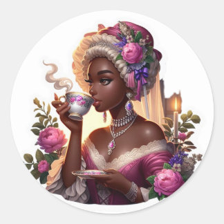 Regal Tea Garden Sticker Runt Klistermärke