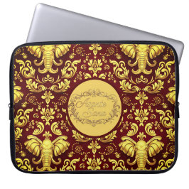 Regal Trumpeting Glory: Personalized Crimson Mara  Laptop Fodral