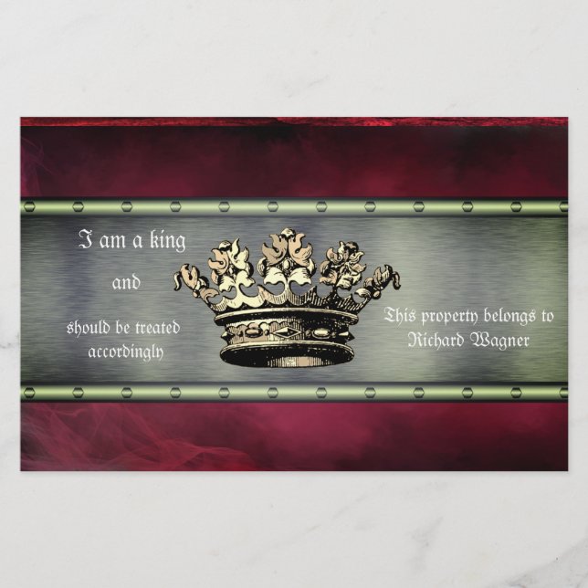 Regal utformning av Krona för den enskilda kontrol Brevpapper (Framsida)