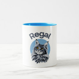 Regal... Utforska de många kattarna... Två-Tonad Mugg