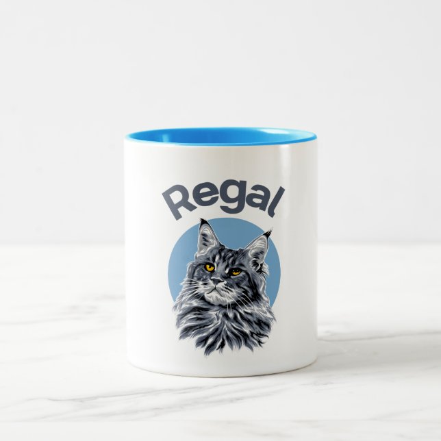 Regal... Utforska de många kattarna... Två-Tonad Mugg (Center)