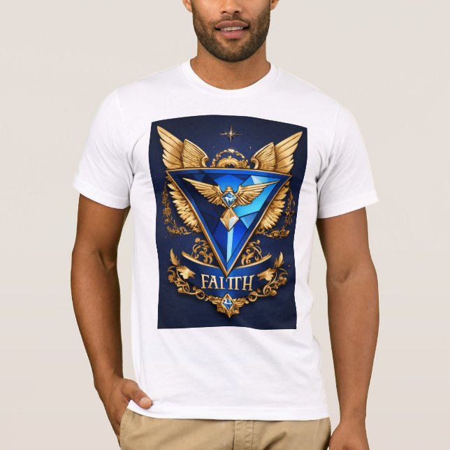 "Regal Vingar Diamond: A Sapphire & Guld affair by T Shirt (Framsida)