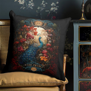 Regal Vintage Victorian Peacock Kudde