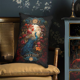 Regal Vintage Victorian Peacock Prydnadskudde