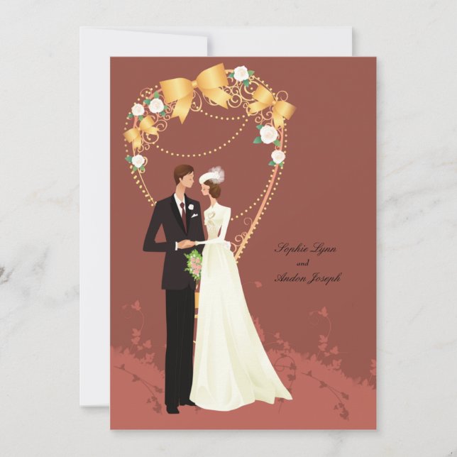 Regal vintageinbjudan inbjudningar (Framsida)