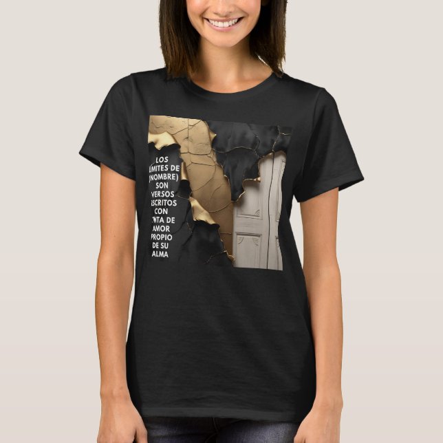Regalo(Nombre)Límites = Amor Propio en Mayúscula  T Shirt (Framsida)