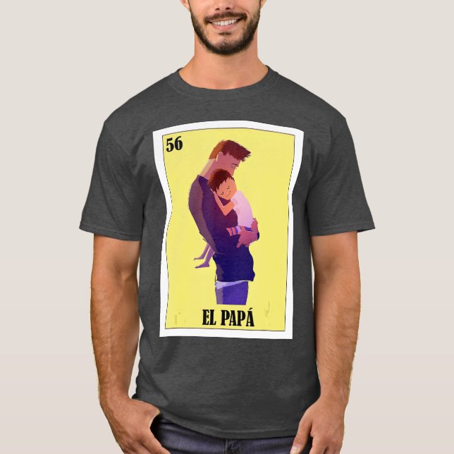 Regalo para Papa Spanish Dad Lottery Gift  El T Shirt (Framsida)