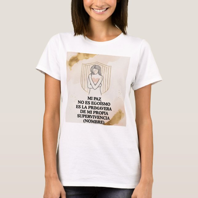 Regalo Personalizado(Nombre)Autodefensa Emocional  T Shirt (Framsida)