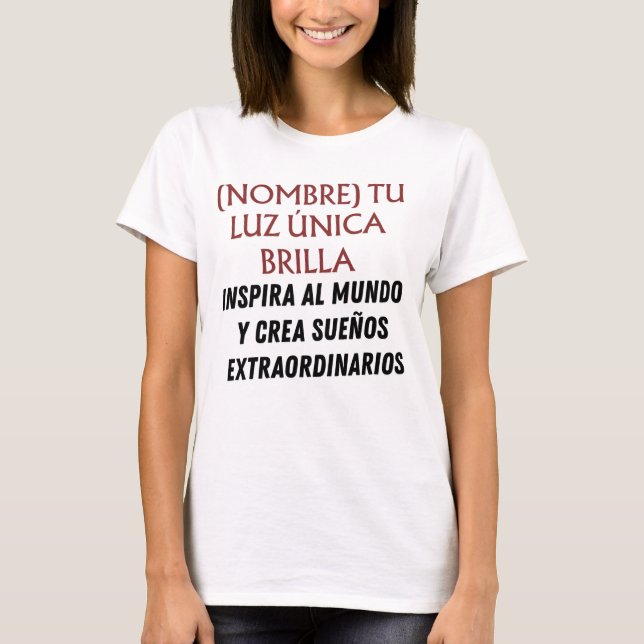 REGALO PERSONALIZADO (NOMBRE)ENERGÍAINSPIRA T SHIRT (Framsida)