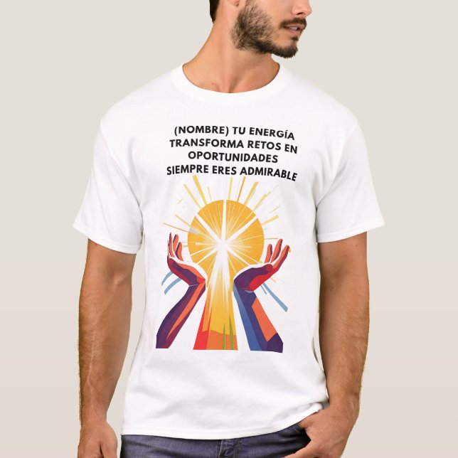 REGALO PERSONALIZADO PARA (NOMBRE) ENERGIA  T SHIRT (Framsida)