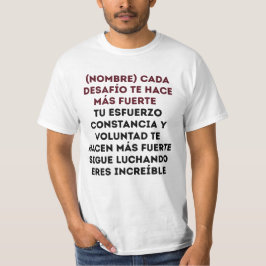 REGALO PERSONALIZADO PARA (NOMBRE) FUERTE ÚNICO T SHIRT