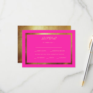 Regalt Royal Rosa & Guld etnisk Bröllop OSA Kort