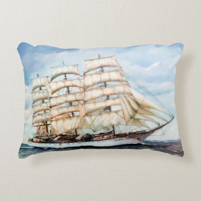 Regata Cutty Sark/Cutty Sark Tall Fraktass Tävling Prydnadskudde (Framsidan)