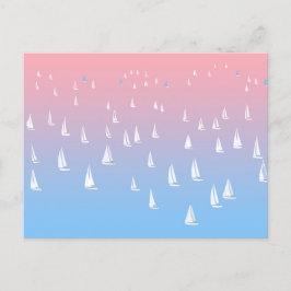 Regatta-båtar på havet vykort