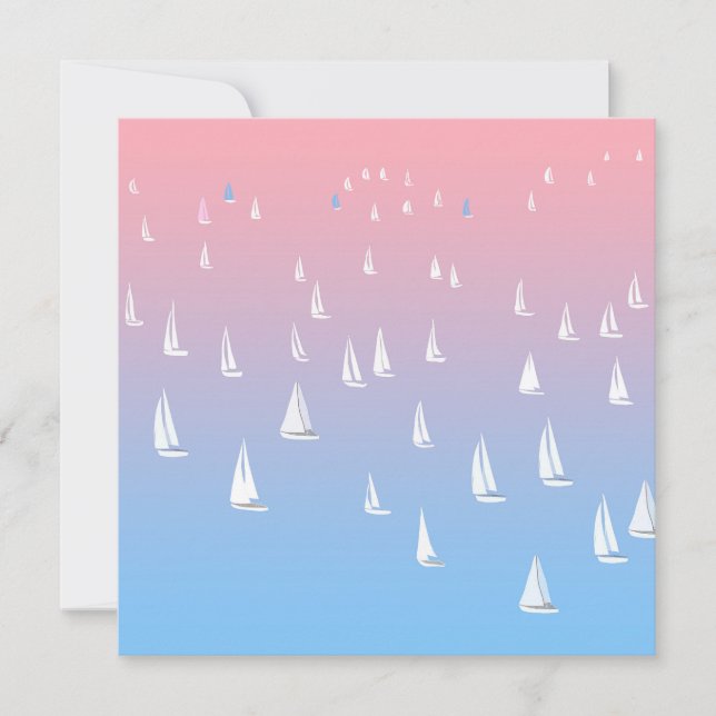 Regatta Boats vid havet Kort (Framsida)