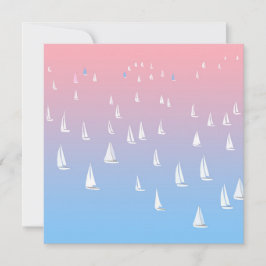 Regatta Boats vid havet Kort