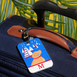 Regatta Day Gult Hund Luggage Tag Bagagebricka