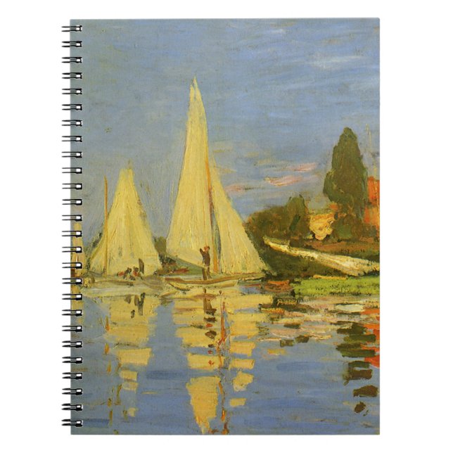 Regatta i Argentina av Claude Monet Anteckningsbok Med Spiral (Framsidan)