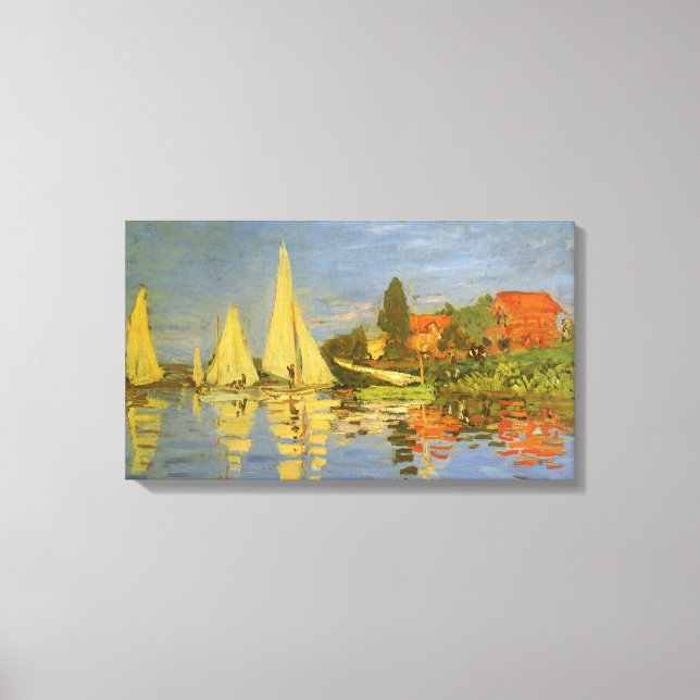 Regatta i Argentina av Claude Monet Canvastryck (Framsida)