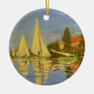 Regatta i Argentina av Claude Monet Julgransprydnad Keramik