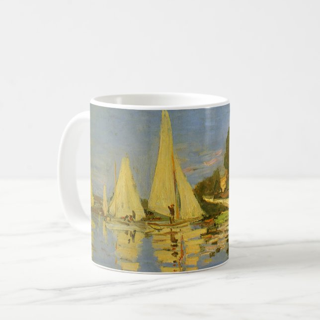 Regatta i Argentina av Claude Monet Kaffemugg (Framsida vänster)