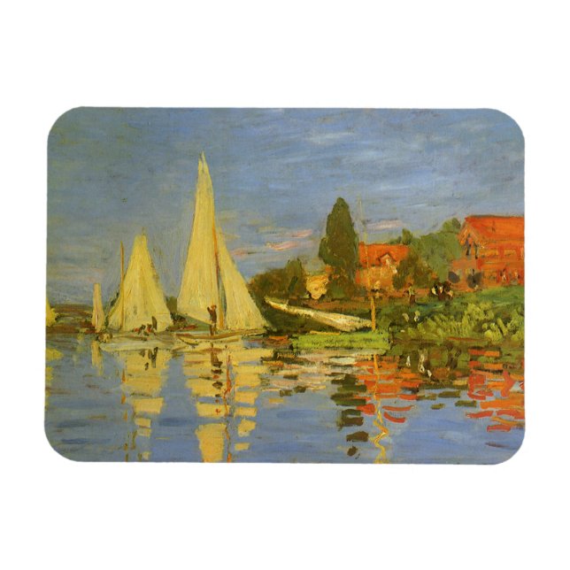 Regatta i Argentina av Claude Monet Magnet (Horisontell)