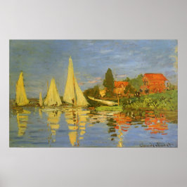 Regatta i Argentina av Claude Monet Poster