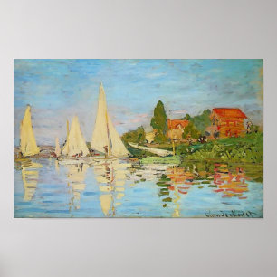 Regatta i Argentina av Claude Monet Poster