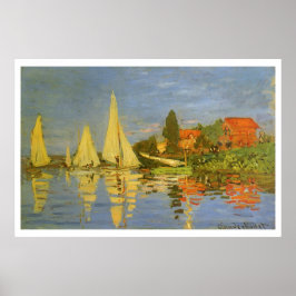 Regatta i Argentina av Claude Monet Poster
