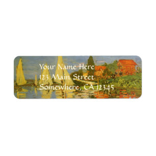 Regatta i Argentina av Claude Monet Returadress Etikett