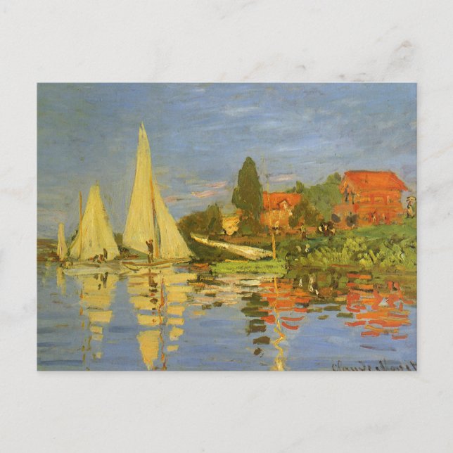 Regatta i Argentina av Claude Monet Vykort (Framsida)