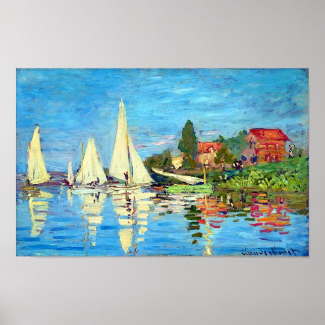 Regatta i Argentina, Claude Monet Poster (Framsidan)
