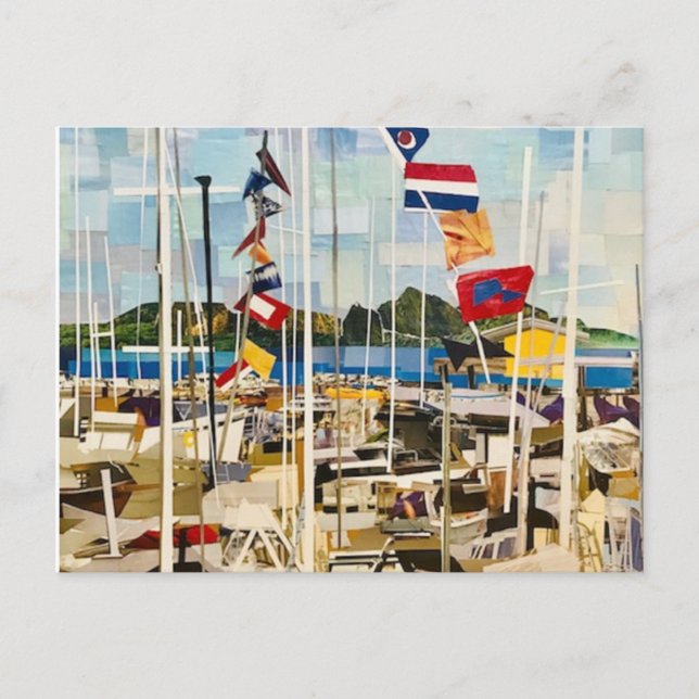 "Regatta" i utskuren Papper Inbjudan Vykort (Framsida)