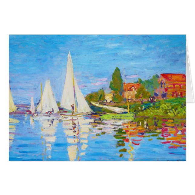Regatta på Argenteuil Claude Monet OBS Kort (Framsidan Horizontal)