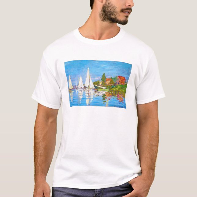 Regatta på Argenteuil Claude Monet Tee Shirt (Framsida)