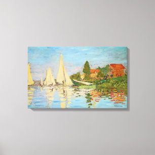 Regatta på Argenteuil vid Claude Monet Canvastryck