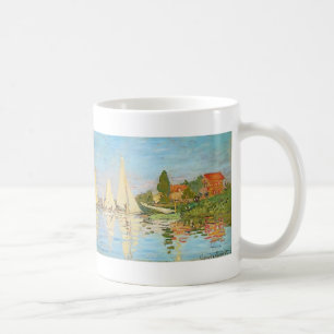Regatta på Argenteuil vid Claude Monet Kaffemugg