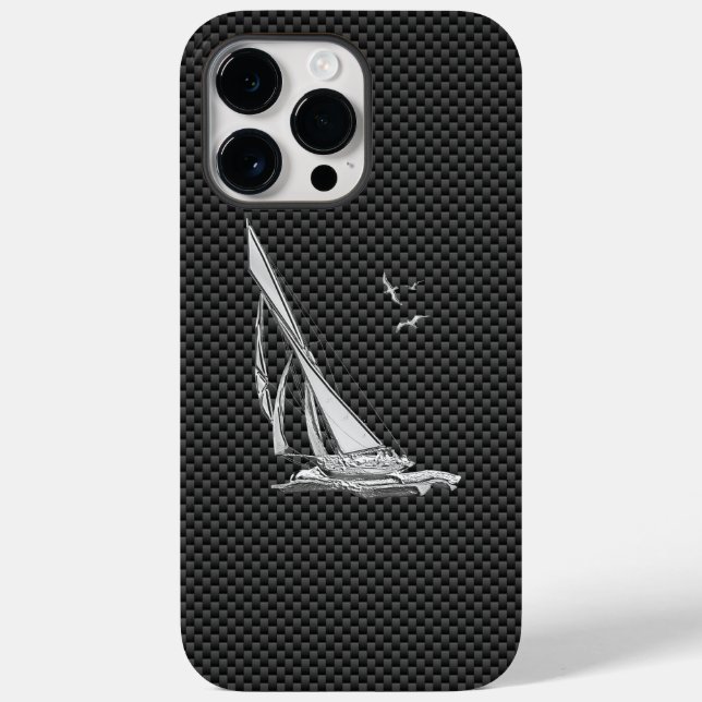 Regatta Sailboat på Carbon Fiber Stil (Baksida)