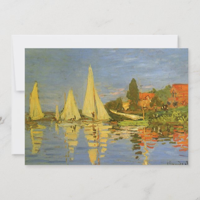 Regatta vid Argenteuil av Claude Monet (Framsida)