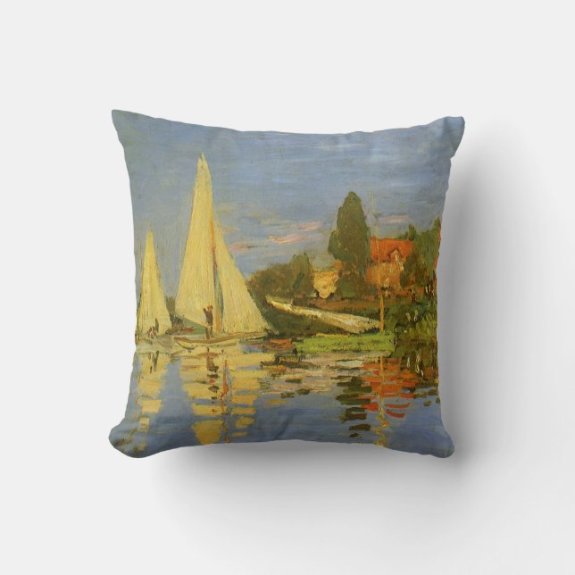 Regatta vid Argenteuil av Claude Monet Kudde (Framsida)