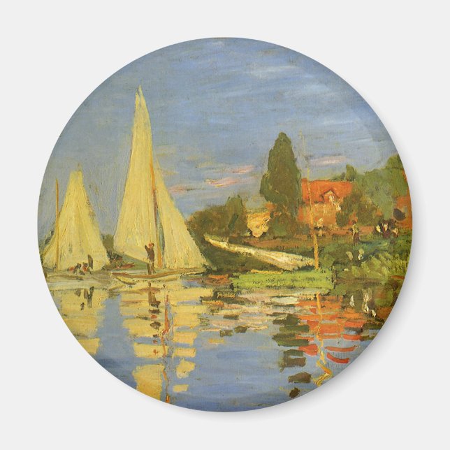 Regatta vid Argenteuil av Claude Monet Magnet (Framsidan)