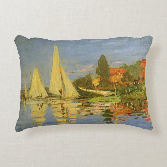 Regatta vid Argenteuil av Claude Monet Prydnadskudde (Framsidan)