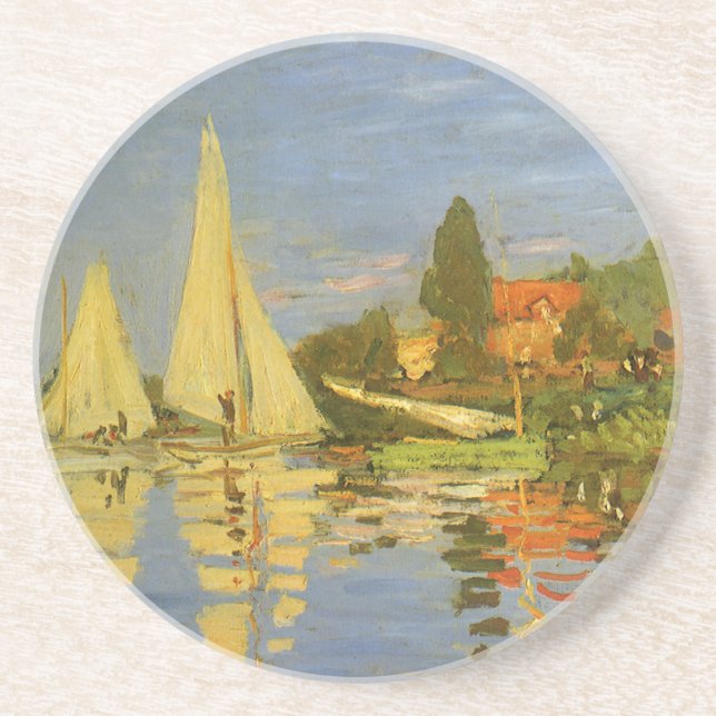 Regatta vid Argenteuil av Claude Monet Underlägg (Framsidan)