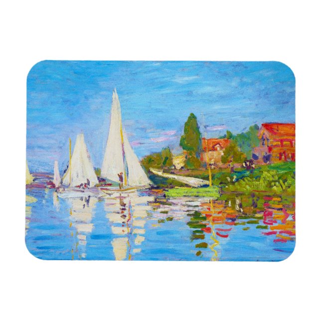 Regatta vid Argenteuil Claude Monet Magnet (Horisontell)