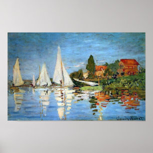 Regatta vid Argenteuil, Claude Monet Print Poster