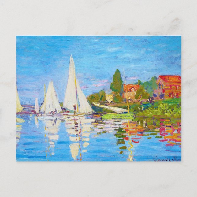 Regatta vid Argenteuil Claude Monet Vykort (Framsida)