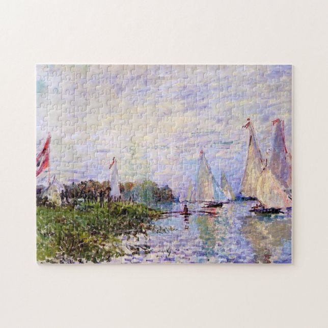 Regatta vid Argenteuil Monet Fine Art Pussel (Horisontell)