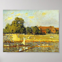 Regatta vid Hampton Court Poster Alfred Sisley
